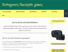 Tablet Screenshot of nachhilfe-geben.com